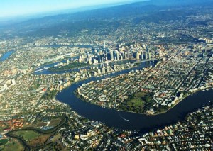 My daughter took this from her flight deck as she flew out of Brisbane in September. 