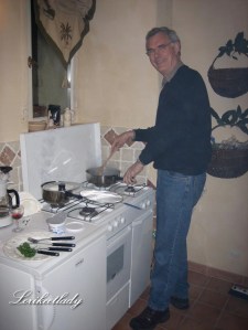 A glass of red helps overcome obstacles such as minimal prep areas.